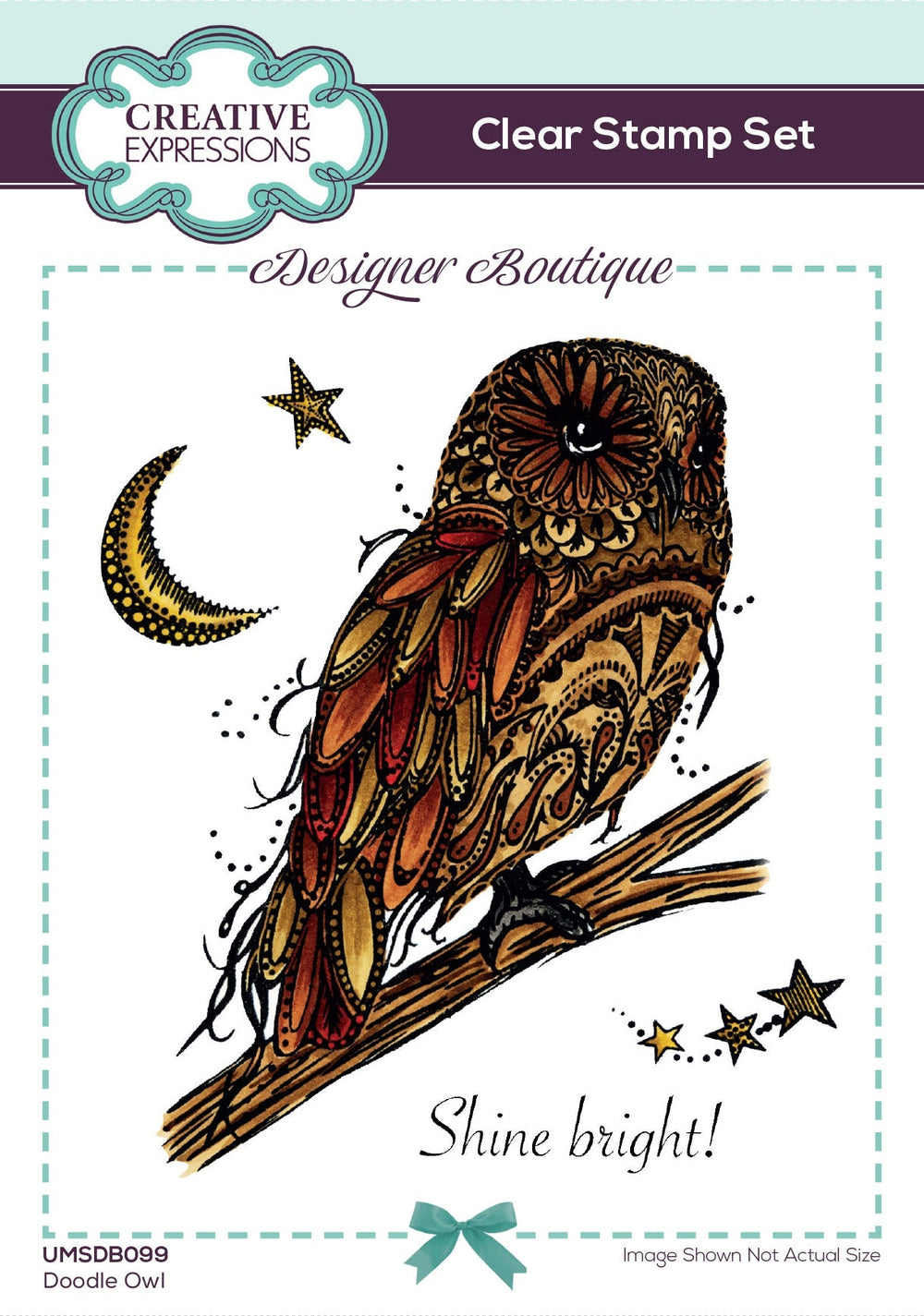 Creative Expressions Designer Boutique Tampons transparents hibou doodle 15,2 x 10,2 cm