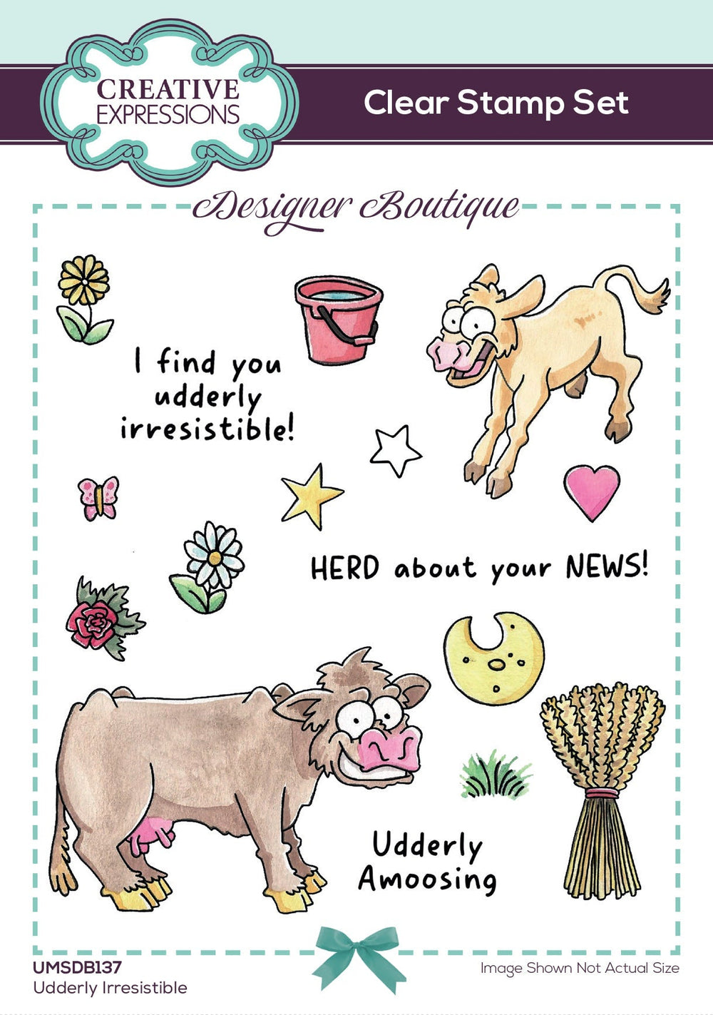 Creative Expressions Udderly IrresistIble 6 in x 4 in Clear Stamp Set — Ecstasy Crafts