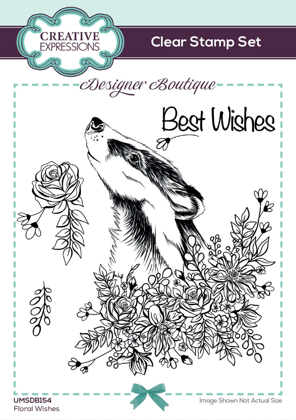 Creative Expressions Designer Boutique Floral Wishes Jeu de tampons 6 po x 4 po