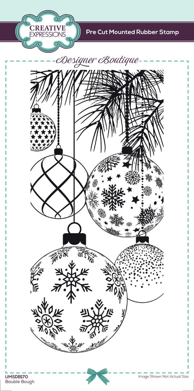 Creative Expressions Designer Boutique Bauble Bough 4 po x 8 po Tampon prédécoupé