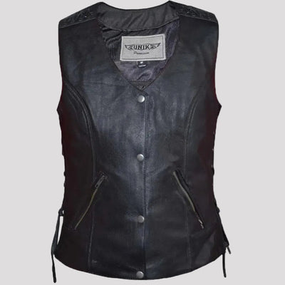 Gilet Femme Unik International à 2 poches, lacé avec œillets