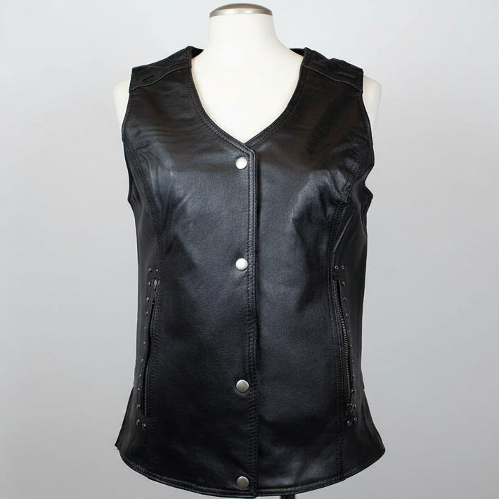 Unik International Women's Studded Fringe Vest — Boutique of Leathers/Open Road
