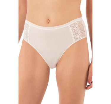 3-Pack Cotton Modal High-Leg Briefs with Lace Panels
