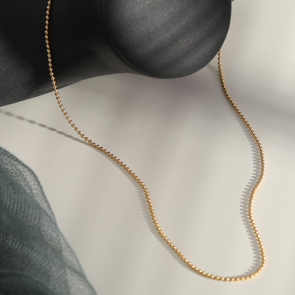 Collier VEERA à Maillons Perlés Doré
