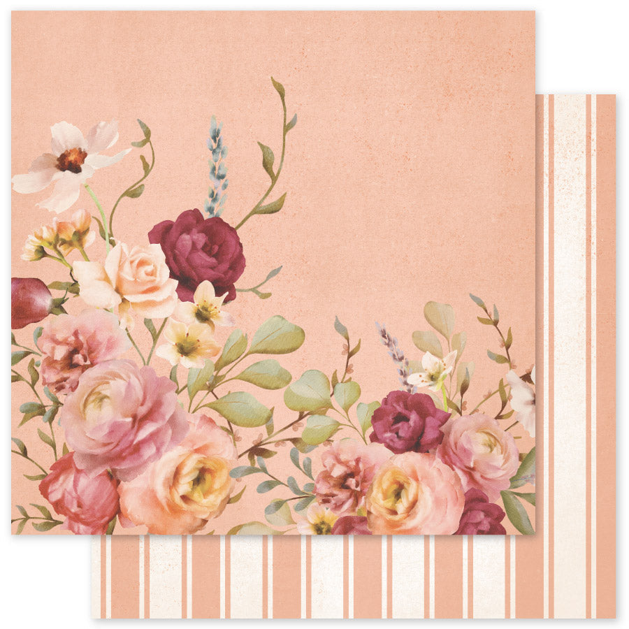 Vintage Rose Basics F 12 x 12 Paper (12 pc Bulk Pack) 33639 — Ecstasy Crafts