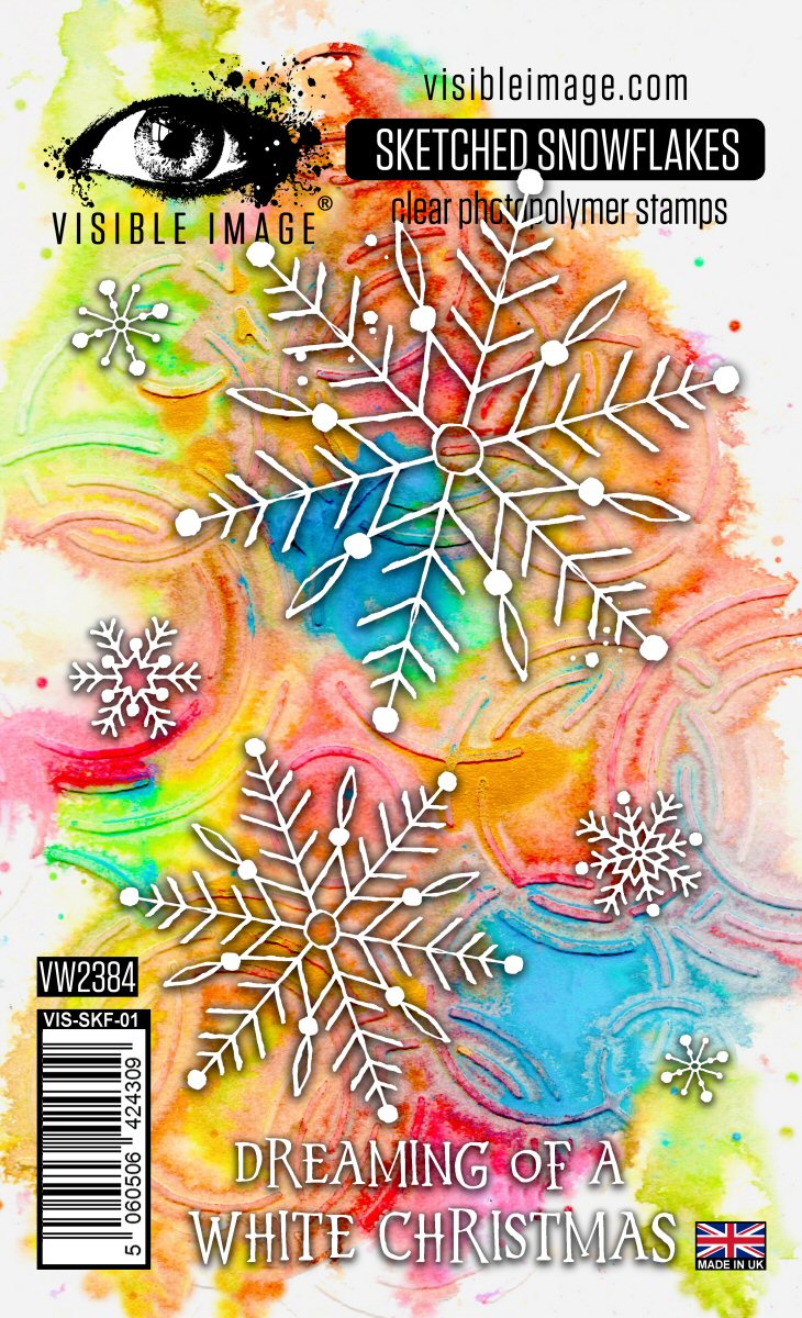Visible Image Sketched Snowflakes - A6 Stamp Set — Ecstasy Crafts