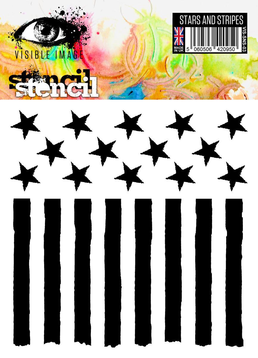 Pochoir Visible Image Stars & Stripes - 6 x 6
