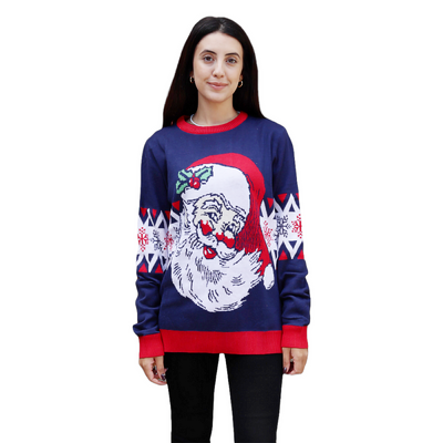 Pull vintage Père Noël rieur