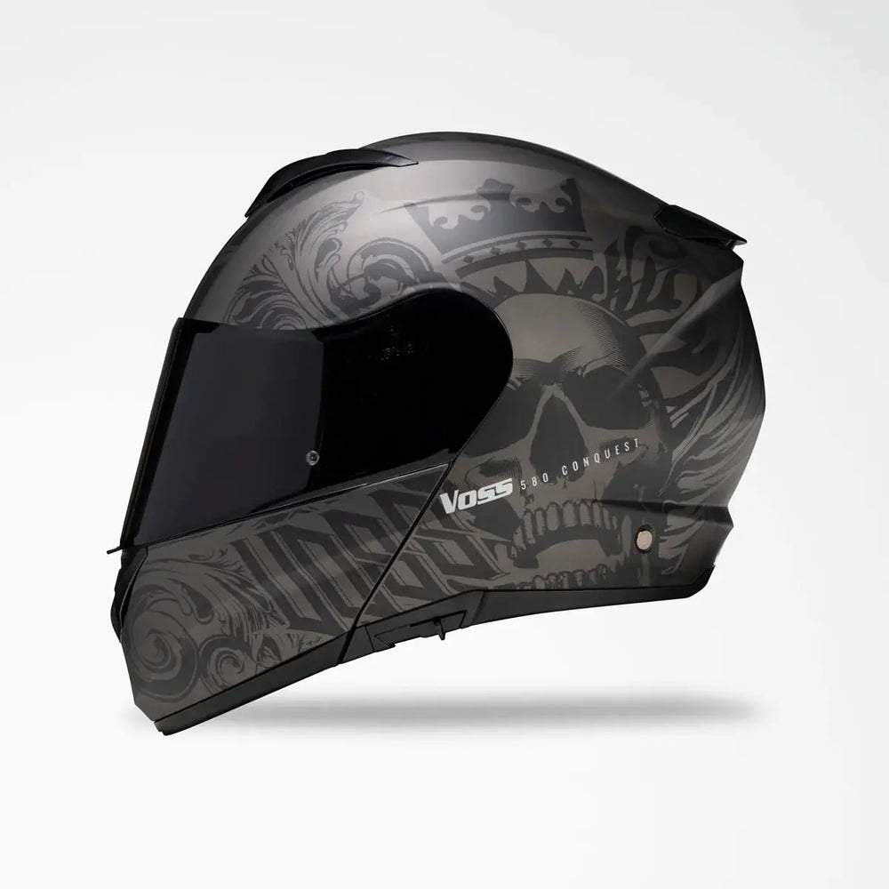 Casque Moto Modulable Voss 580 Conquest Apocalypse Mat