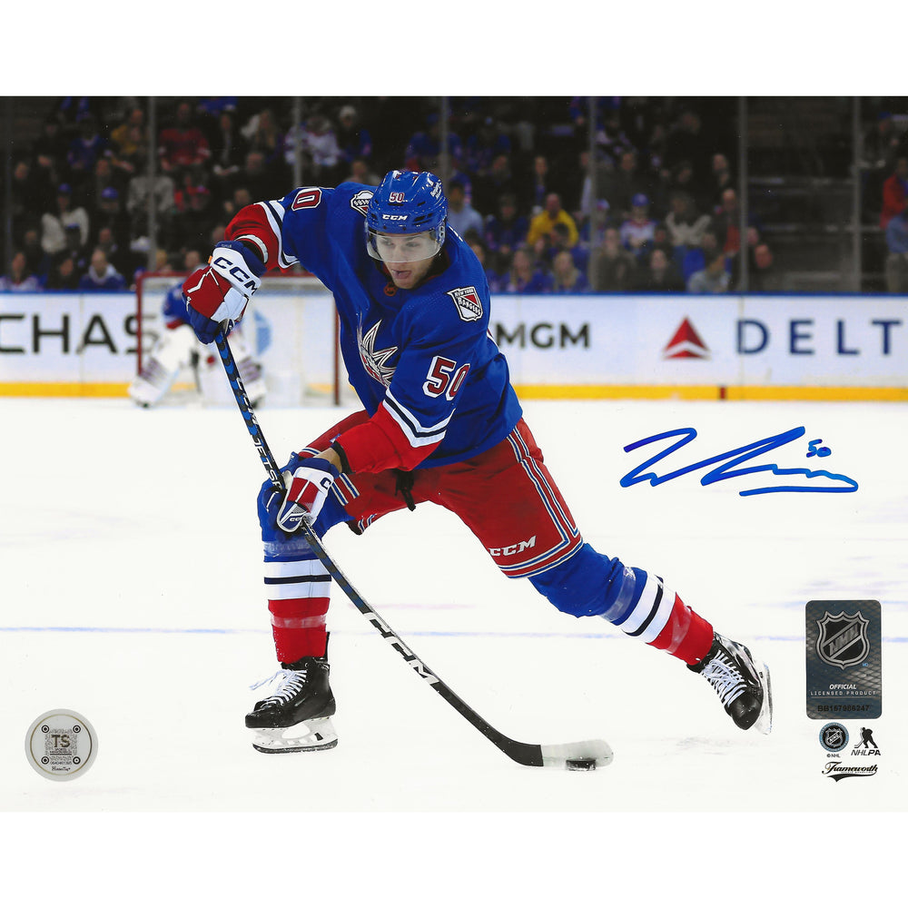 Photo 8x10 de Will Cuylle dédicacée - New York Rangers Reverse Retro 2.0