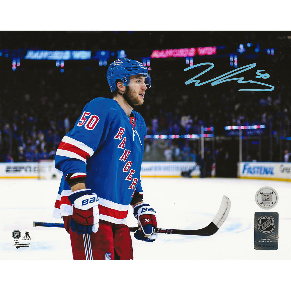 Photo 8x10 de Will Cuylle dédicacée des Rangers de New York