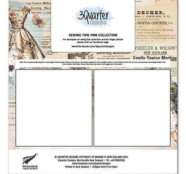 3Quarter Designs Sewing Time 12x12 Scrapbook Mini Collection