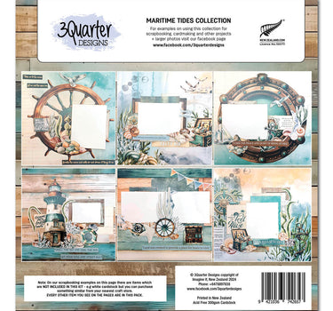 3Quarter Designs Maritime Tides 12x12 Scrapbook Collection