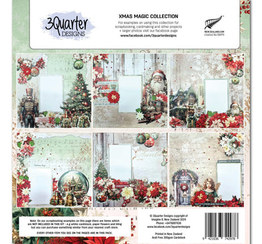 3Quarter Designs Xmas Magic 12x12 Design Paper & Diecuts Set