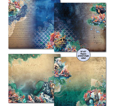 3Quarter Designs Poseidon's Kingdom 12x12 Scrapbook Collection