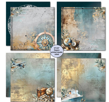 3Quarter Designs Adventures Return 12x12 Design Paper & Diecuts Set