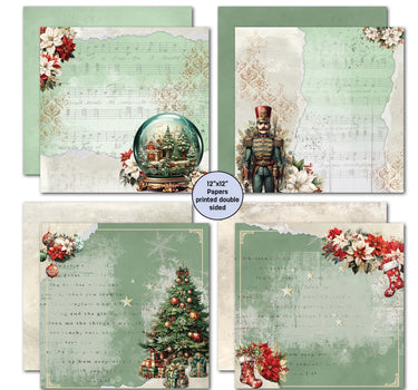 3Quarter Designs Xmas Magic 12x12 Design Paper & Diecuts Set