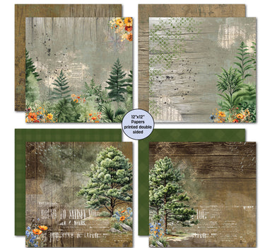 3Quarter Designs Idyllic Woods 12x12 Scrapbook Collection