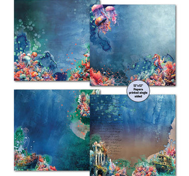 3Quarter Designs Poseidon's Kingdom 12x12 Scrapbook Collection