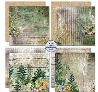 3Quarter Designs Idyllic Woods 12x12 Scrapbook Collection
