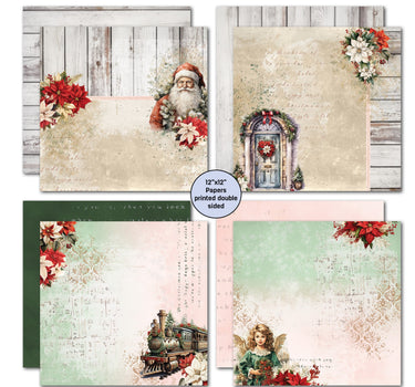 3Quarter Designs Xmas Magic 12x12 Design Paper & Diecuts Set