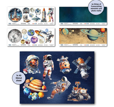 3Quarter Designs Cosmic Explorer - 12x12 Design Paper & Diecuts Set Mini Collection