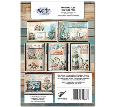 3Quarter Designs Maritime Tides 6x4 Card Pack
