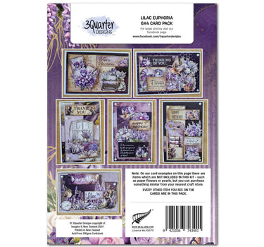 3Quarter Designs Lilac Euphoria 6x4 Card Pack