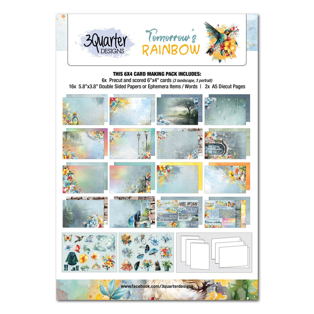 Paquet de cartes 3Quarter Designs Tomorrow's Rainbow 6x4