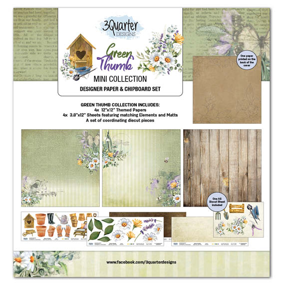Collection Mini Scrapbook Green Thumb 12x12 de 3Quarter Designs