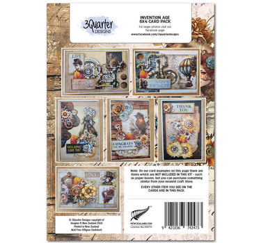 3Quarter Designs Invention Age 6x4 Card Pack