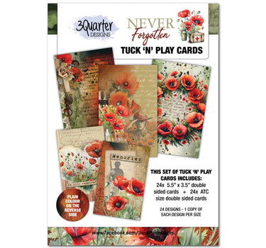 3Quarter Designs Never Forgotten - Tuck N Play Cards