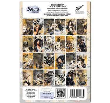 3Quarter Designs Golden Ebony - Tuck N Play Cards