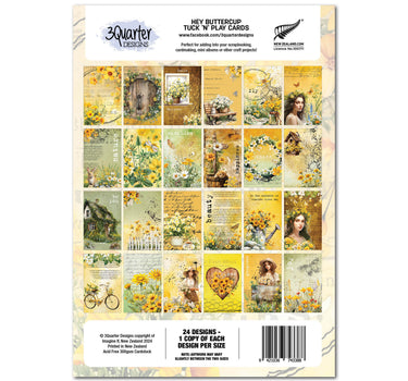 3Quarter Designs Hey Buttercup - Tuck N Play Cards