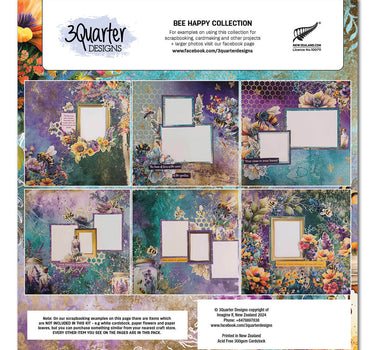 3Quarter Designs Bee Happy 12x12 Scrapbook Collection