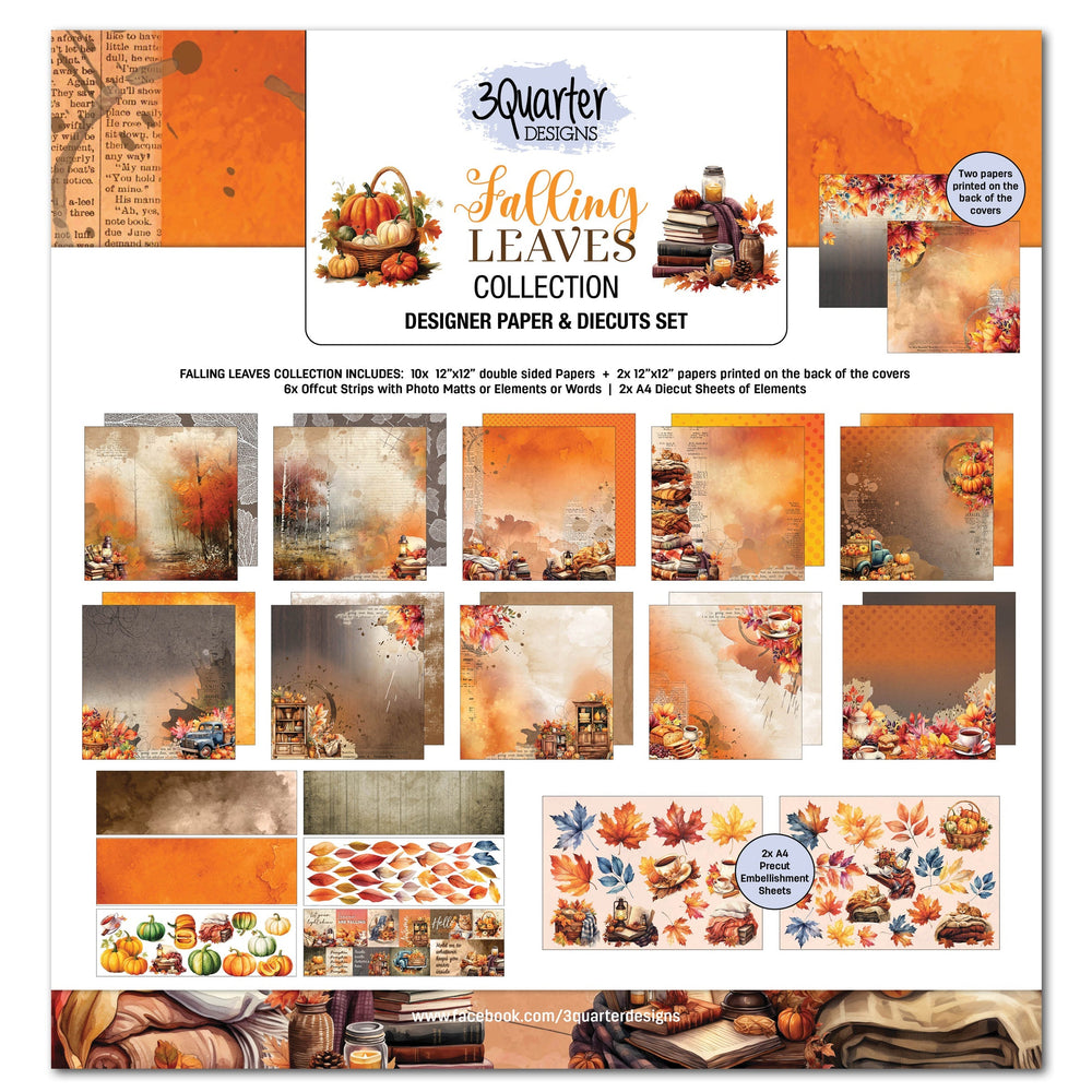 Collection de scrapbooking 3Quarter Designs Falling Leaves 30x30 cm