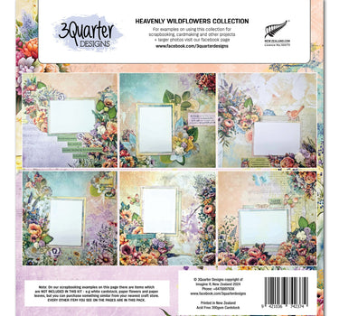 3Quarter Designs Heavenly Wildflowers 12x12 Scrapbook Collection