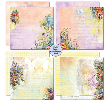 3Quarter Designs Heavenly Wildflowers 12x12 Scrapbook Collection