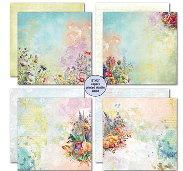 3Quarter Designs Heavenly Wildflowers 12x12 Scrapbook Collection