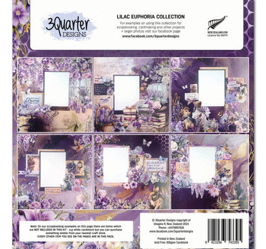 3Quarter Designs Lilac Euphoria 12x12 Design Paper & Diecuts Set