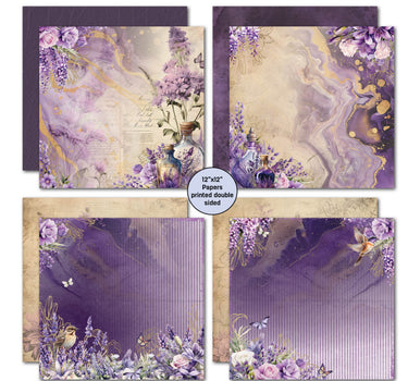 3Quarter Designs Lilac Euphoria 12x12 Design Paper & Diecuts Set