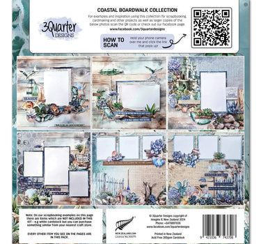 3Quarter Designs Coastal Boardwalk 12x12 Design Paper & Diecuts Set