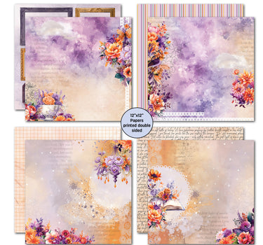 3Quarter Designs Dawns Glow 12x12 Design Paper & Diecuts Set