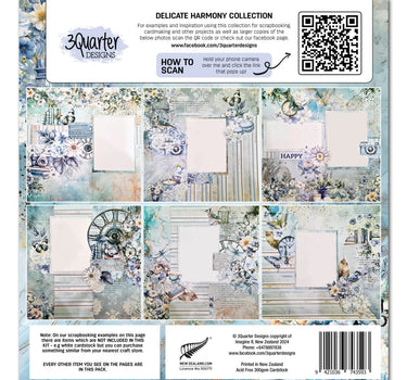 3Quarter Designs Delicate Harmony 12x12 Design Paper & Diecuts Set