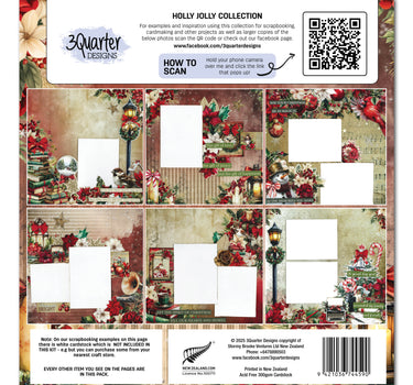 3Quarter Designs Holly Jolly 12x12 Design Paper & Diecuts Set