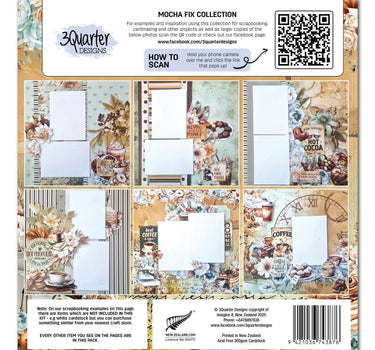 3Quarter Designs Mocha Fix 12x12 Design Paper & Diecuts Set