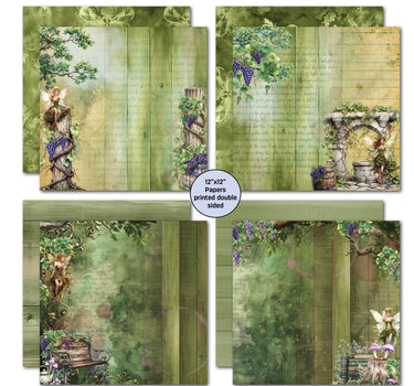 3Quarter Designs Magical Vines 12x12 Design Paper & Diecuts Set