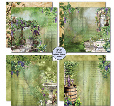3Quarter Designs Magical Vines 12x12 Design Paper & Diecuts Set