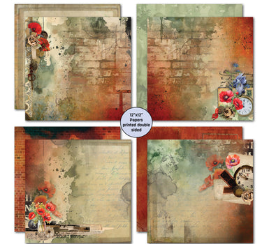 3Quarter Designs Never Forgotten 12x12 Design Paper & Diecuts Set