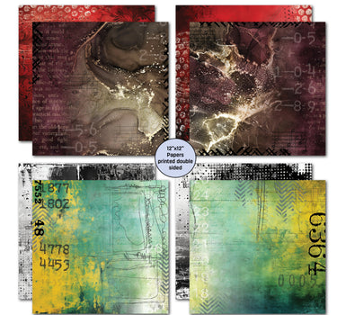 3Quarter Designs Oh Texture 12x12 Design Paper & Diecuts Set